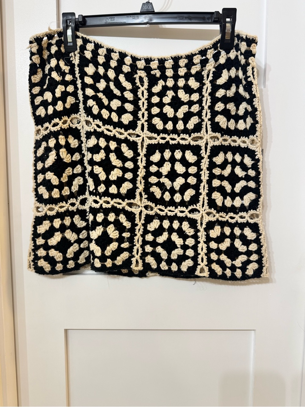 Crocheted mini skirt/coverup
